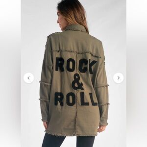 New! Elan Rock & Roll Jacket - Olive
